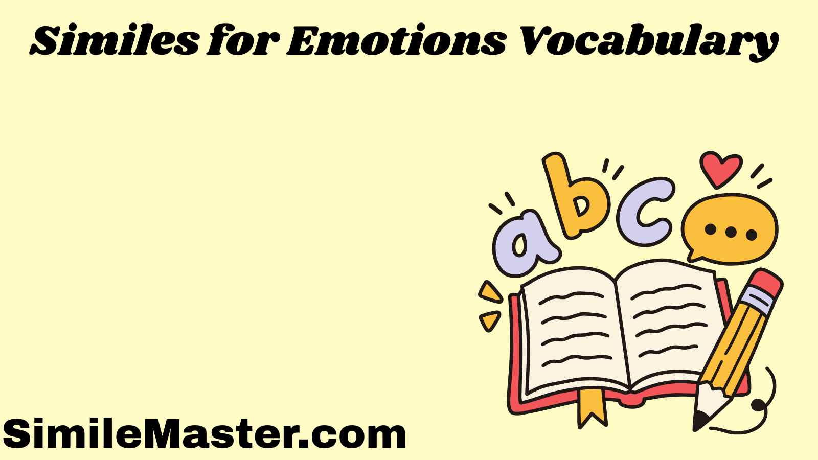 Similes for Emotions Vocabulary
